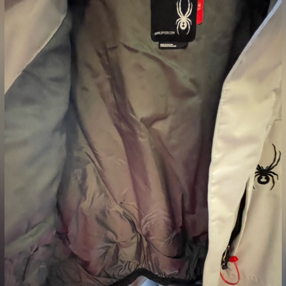 Boys Spyder Grey Skiing Jacket with Black Emblem Size 14